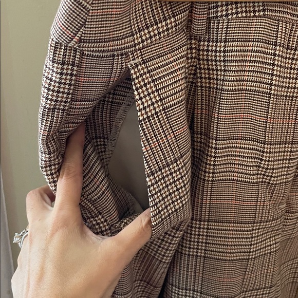 NWOT LOFT Peyton Trouser Plaid Womens High-Waist Wide Leg Pants Size 4 PETITE - Picture 5 of 6